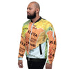 Unisex Bomber Jacket with Kenyan Map Design