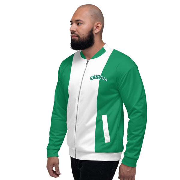 Nigerian Flag, Unisex Bomber Jacket
