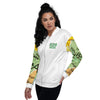 Nigerian Map on sleeves Unisex Bomber Jacket - white