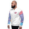 Nigerian Map on sleeves Unisex Bomber Jacket - white