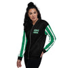 Nigeria Flag on Sleeves Unisex Bomber Jacket - Black