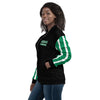 Nigeria Flag on Sleeves Unisex Bomber Jacket - Black