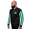 Nigeria Flag on Sleeves Unisex Bomber Jacket - Black