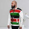 Kenya Flag Bomber Jacket - White | Unisex