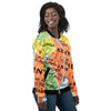 Unisex Bomber Jacket with Kenyan Map Design