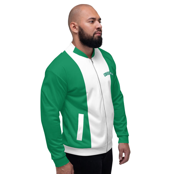 Nigerian Flag, Unisex Bomber Jacket