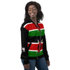 Kenya Flag Bomber Jacket - Black | Unisex