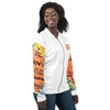 Kenyan Map Bomber Jacket - (White, Unisex)