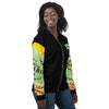 Nigerian Map on sleeves Unisex Bomber Jacket - black