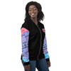Nigerian Map on sleeves Unisex Bomber Jacket - black