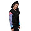 Nigerian Map on sleeves Unisex Bomber Jacket - black