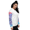 Nigerian Map on sleeves Unisex Bomber Jacket - white