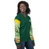 Nigerian Map on sleeves Unisex Bomber Jacket - green