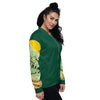 Nigerian Map on sleeves Unisex Bomber Jacket - green