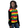 Ghana Flag pattern Unisex Bomber Jacket - Black