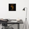 Bring Our Roots Closer - Africa, Framed Wall Art in Color, on Black
