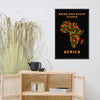 Bring Our Roots Closer - Africa, Framed Wall Art in Color, on Black