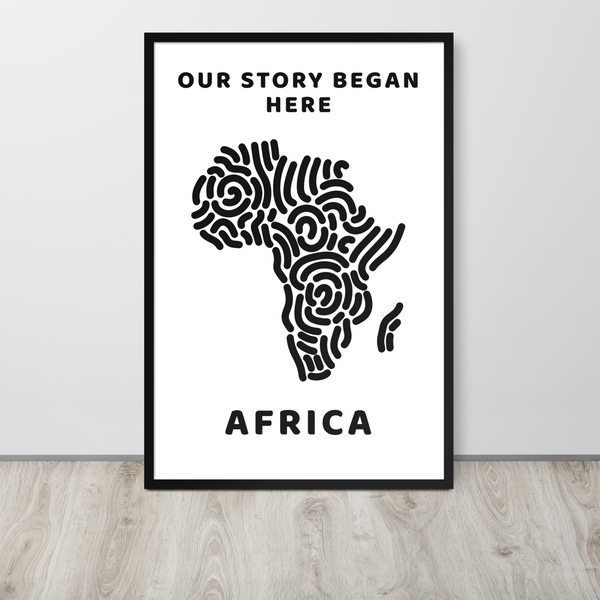 Our Story Began Here - Africa, Framed Wall Art