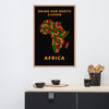 Bring Our Roots Closer - Africa, Framed Wall Art in Color, on Black