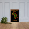 Bring Our Roots Closer - Africa, Framed Wall Art in Color, on Black