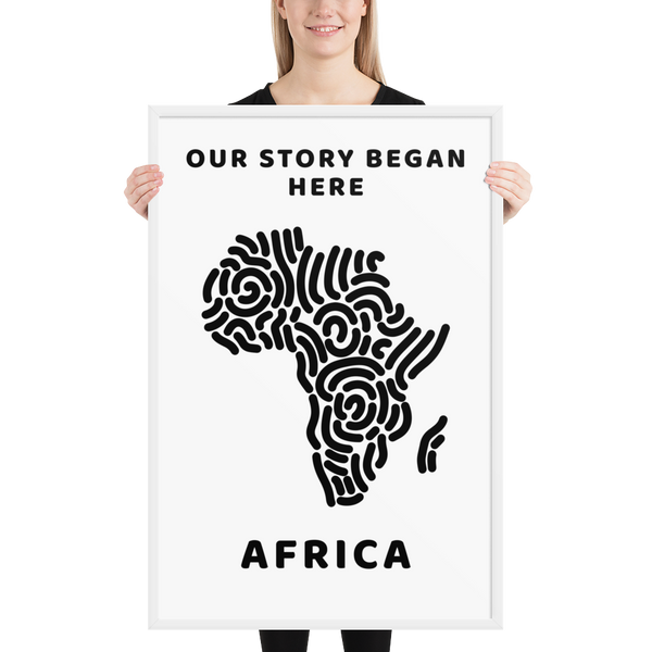 Our Story Began Here - Africa, Framed Wall Art