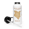 “Bring Home Closer: Kenya” Stainless steel water bottle with a straw lid