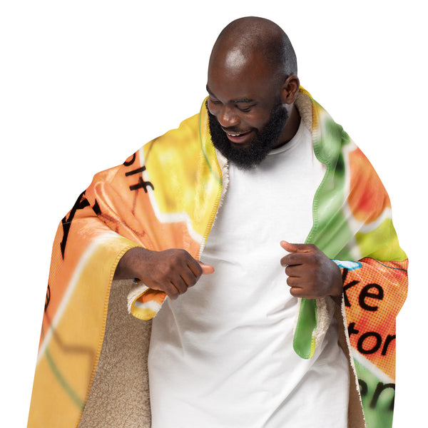 Kenya Map, Sherpa Blanket