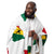 Ghana Map & Flag Sherpa Blanket - White