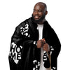 Kenya Home Map on Black, Sherpa Blanket