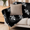 Kenya Home Map on Black, Sherpa Blanket