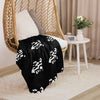 Kenya Home Map on Black, Sherpa Blanket