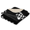 Kenya Home Map on Black, Sherpa Blanket
