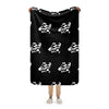 Kenya Home Map on Black, Sherpa Blanket
