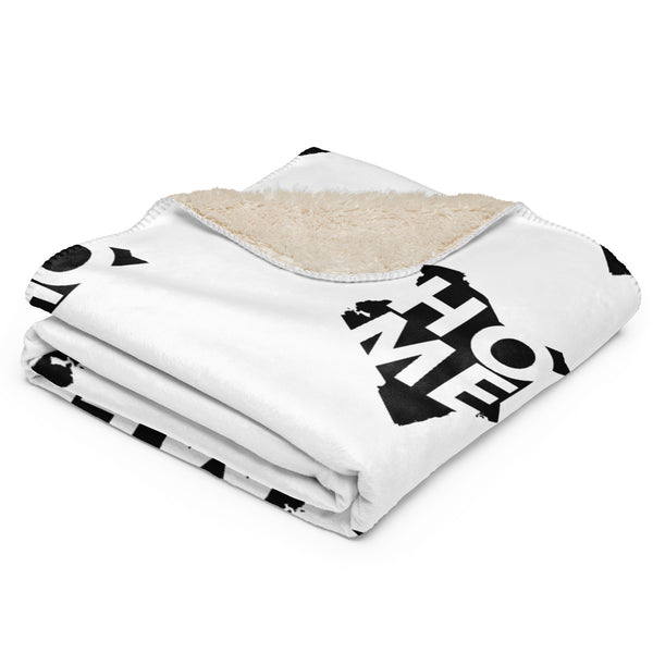 Kenya Home Map on White, Sherpa Blanket