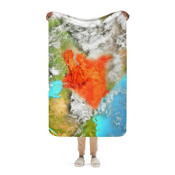 Kenya Aerial Map, Sherpa Blanket