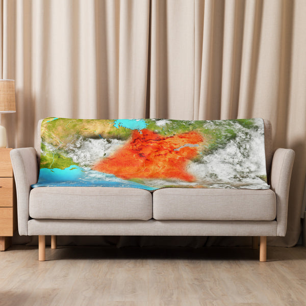 Kenya Aerial Map, Sherpa Blanket