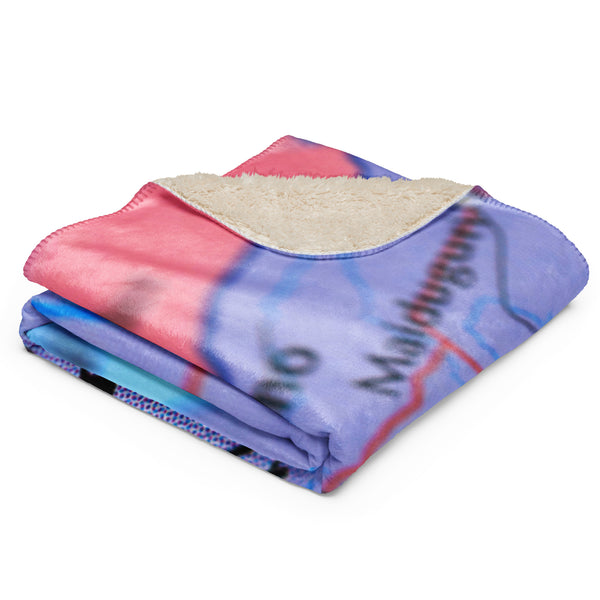 Nigeria Map Sherpa Blanket
