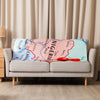 Nigeria Map Sherpa Blanket