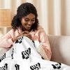 Nigeria Home Map on White, Sherpa Blanket