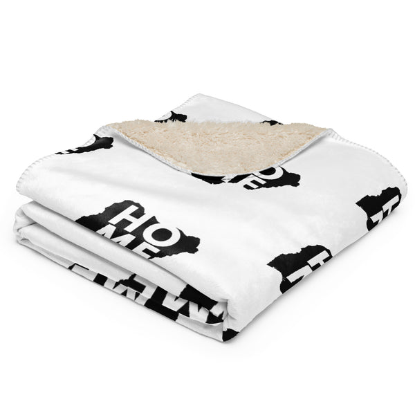 Nigeria Home Map on White, Sherpa Blanket