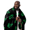 Nigeria Home Green Map on Black, Sherpa Blanket