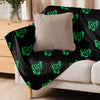 Nigeria Home Green Map on Black, Sherpa Blanket