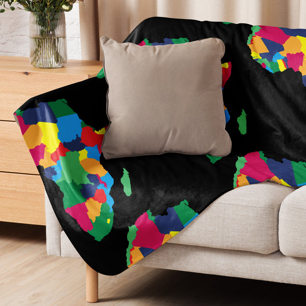 Africa Sherpa Blanket - All Countries Map