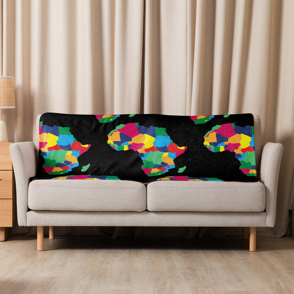 Africa Sherpa Blanket - All Countries Map