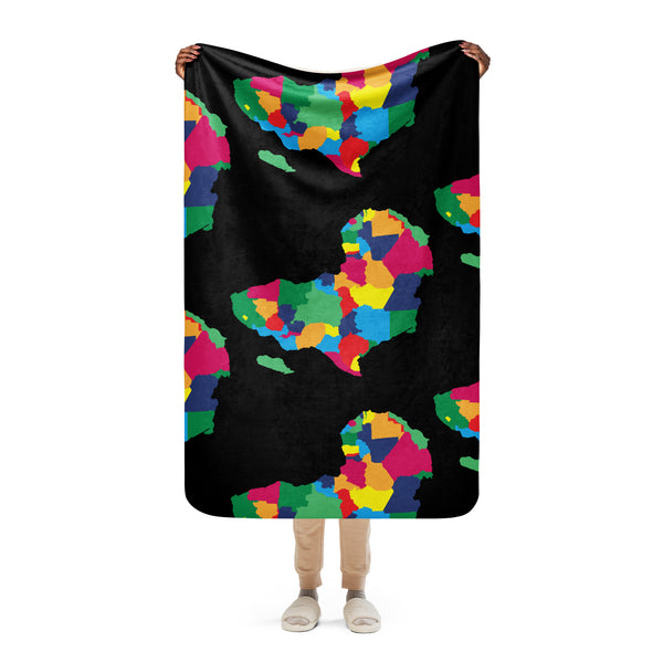 Africa Sherpa Blanket - All Countries Map