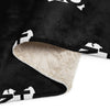 Kenya Home Map on Black, Sherpa Blanket