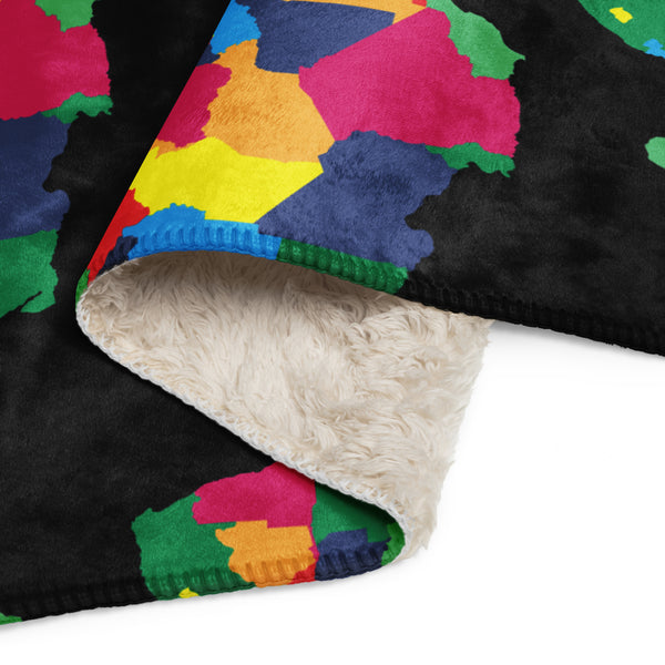 Africa Sherpa Blanket - All Countries Map