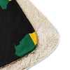 Ghana Map & Flag Sherpa Blanket - black