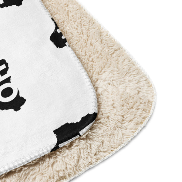 Nigeria Home Map on White, Sherpa Blanket