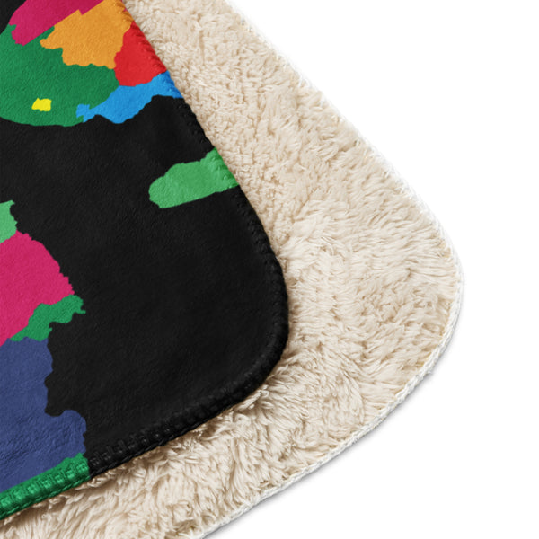 Africa Sherpa Blanket - All Countries Map
